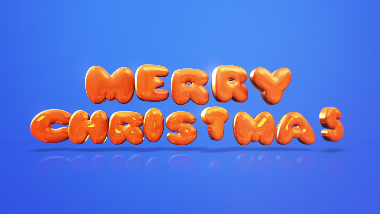 texto moderno de feliz navidad en un gradiente azul vívido