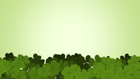 animación día de san patricio con tréboles verdes en movimiento 9