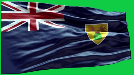 4k highly detailed flag of turks and caicos islands - turks and caicos islands flag high detail - national flag turks and caicos islands wave pattern loopable elements