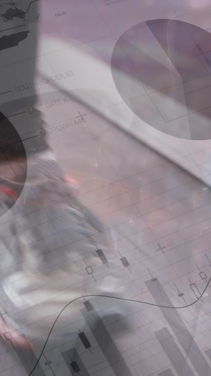 animación de gráficos y datos sobre las piernas de un atleta que camina