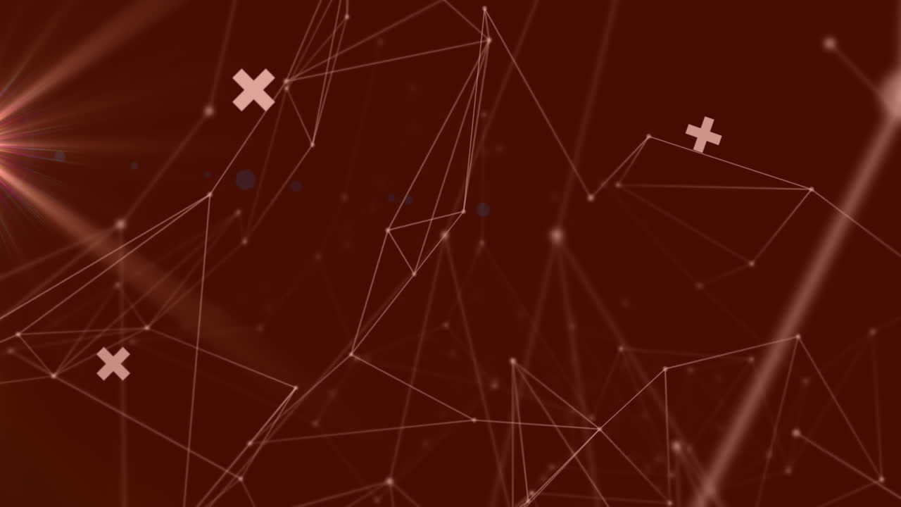 animación de la red de conexiones de líneas que se mueven en movimiento hipnótico en un bucle sin costuras