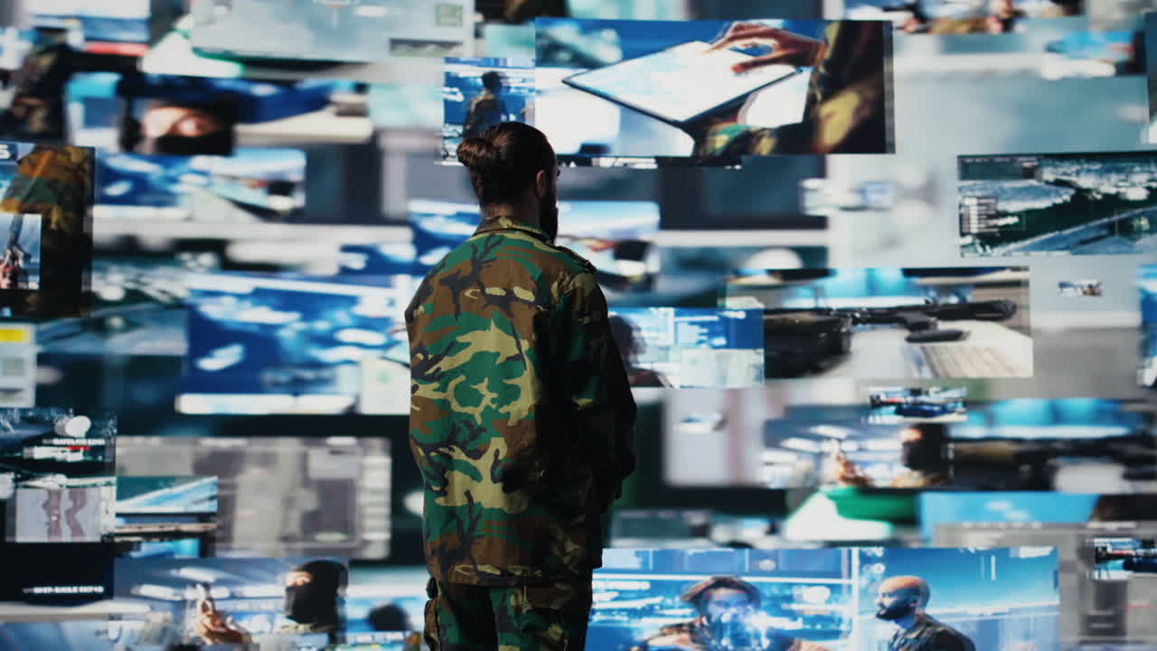 Male soldier showing respect and devotion with the military salute