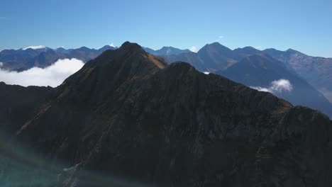 Pyrenees-mountain-range-in-summer-season,-France