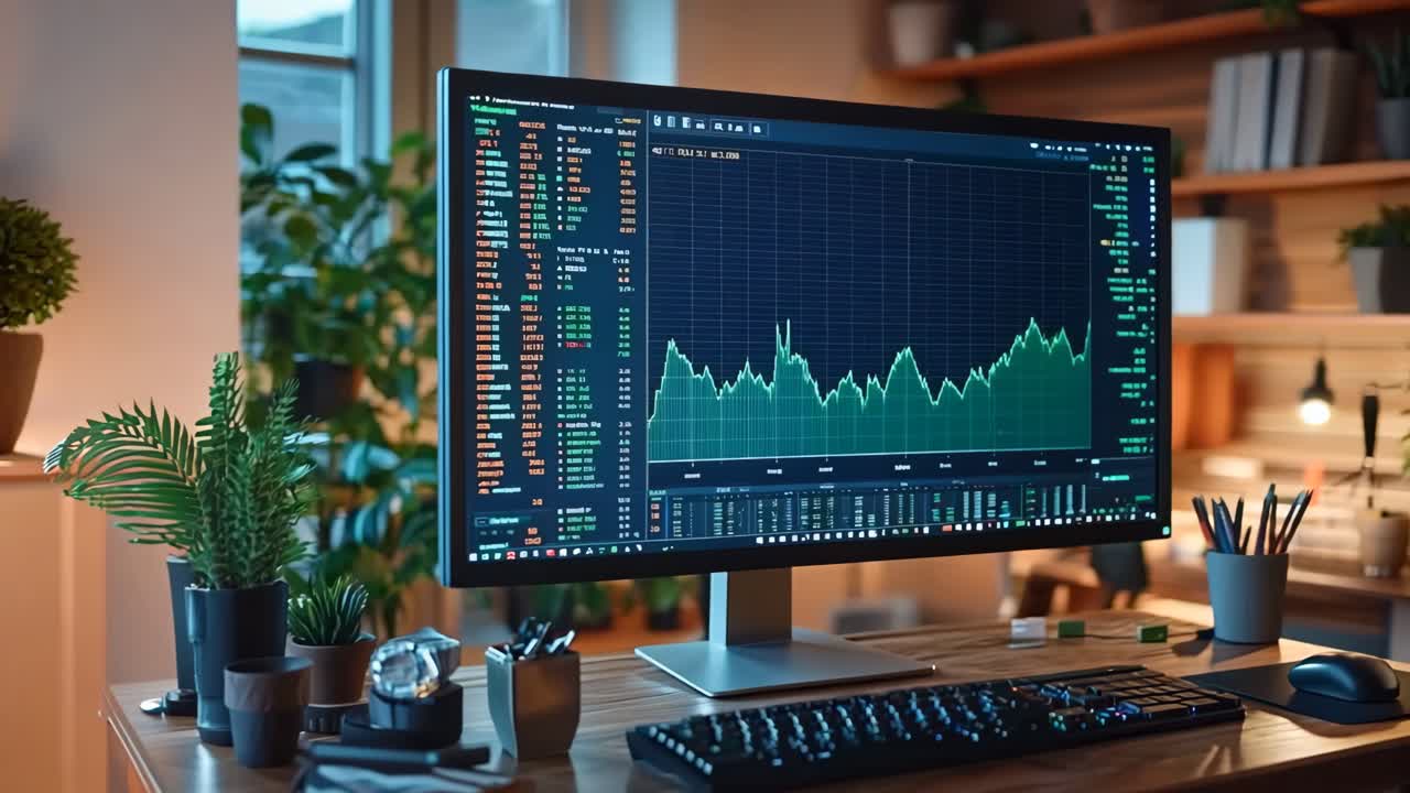 A computer monitor sitting on top of a wooden desk