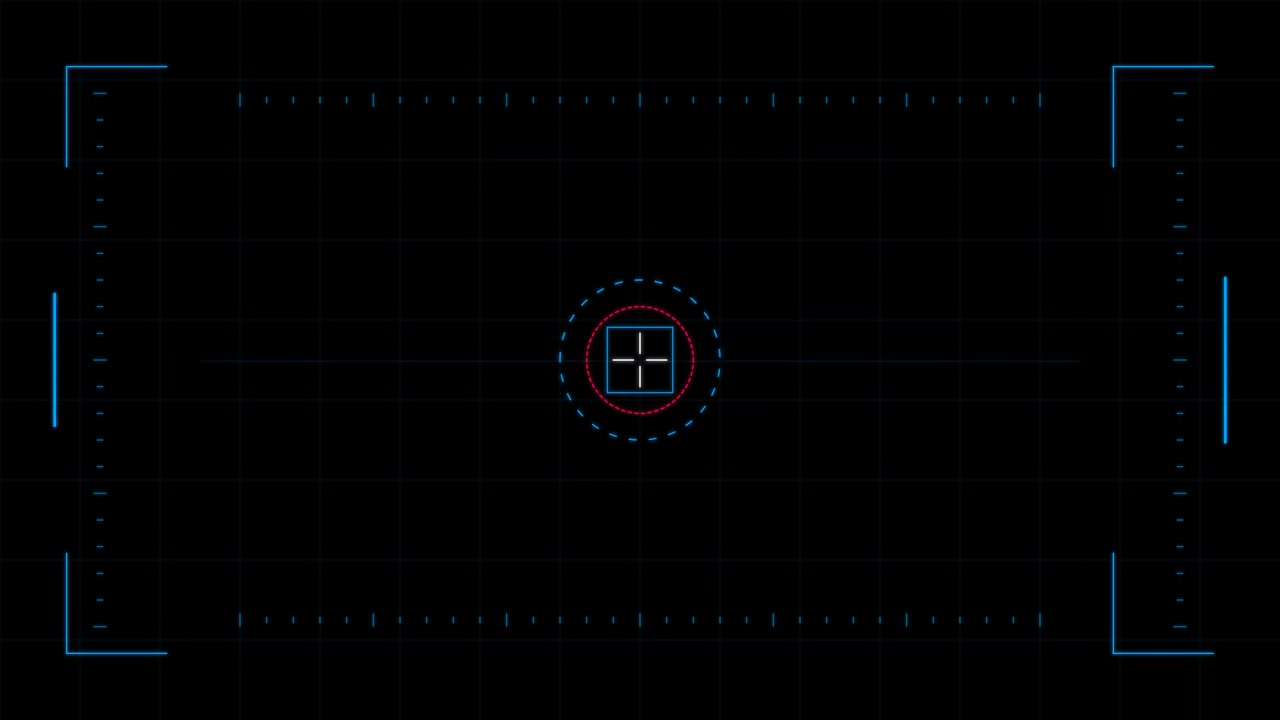 Digital Camera Viewfinder Overlay with Crosshair and Grid