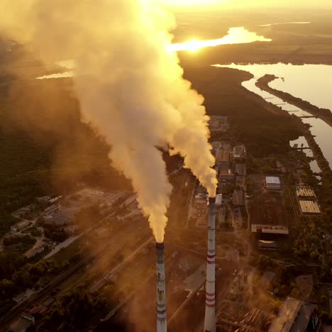 Smoke from industrial chimney