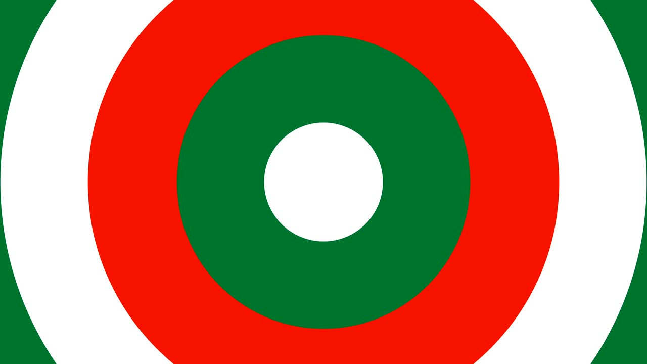 colores de la bandera de méxico círculos crecientes animación bucle sin costuras stock video 4k