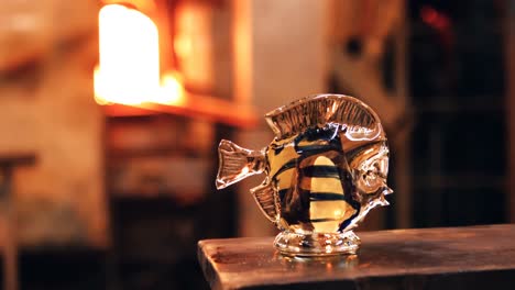 primer plano de los peces de vidrio