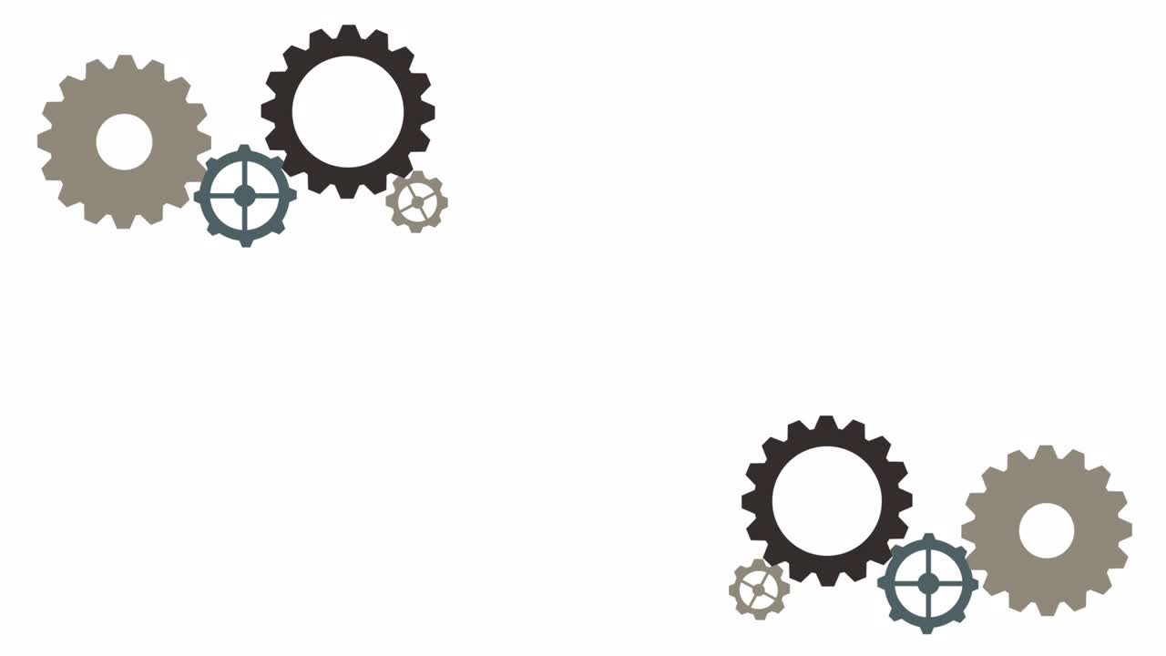 Simple Gear Animation White Background