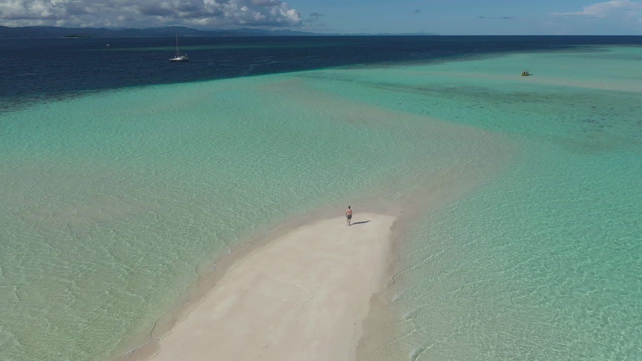 Tranquil Sandbar in Turquoise Waters