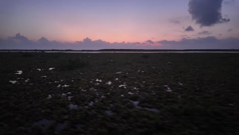 thailand's largest salt lake songkhla lake after dark