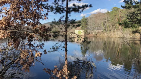 una casa del lago en un día soleado