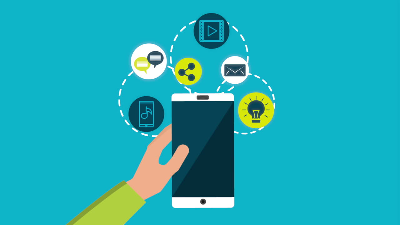 다양한 통신 응용 프로그램을 가진 휴대 전화