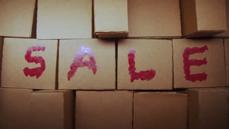 cajas con venta escrita en ellas se agitan y retumban con emoción