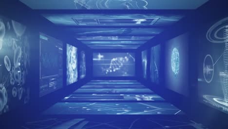 vídeo generado digitalmente del procesamiento de datos médicos