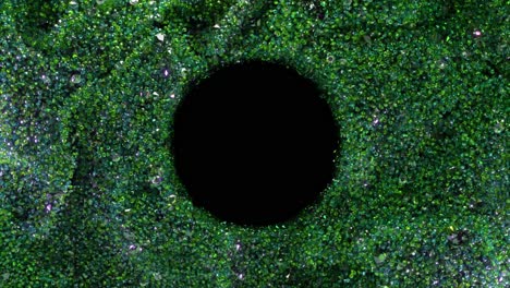 fondo de círculo de brillo verde