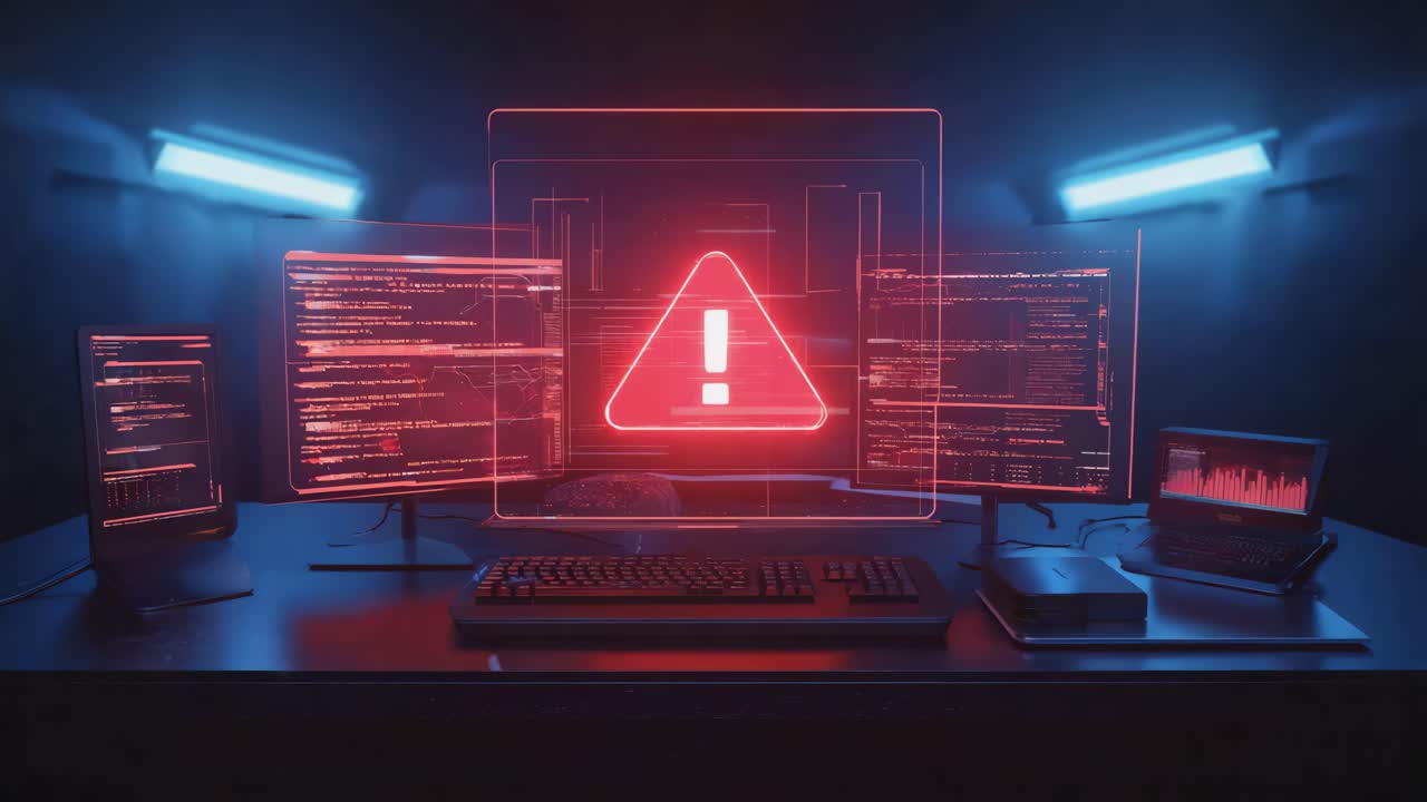 Cyber Security Threat Warning System on Multiple Monitors