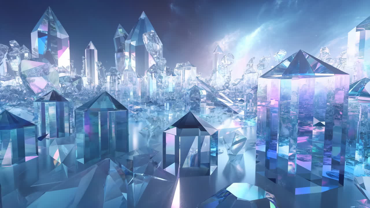 Shimmering Crystal Landscape