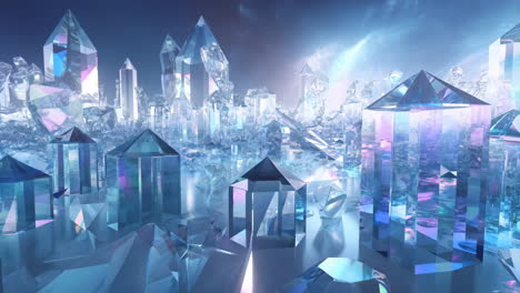 shimmering crystal landscape