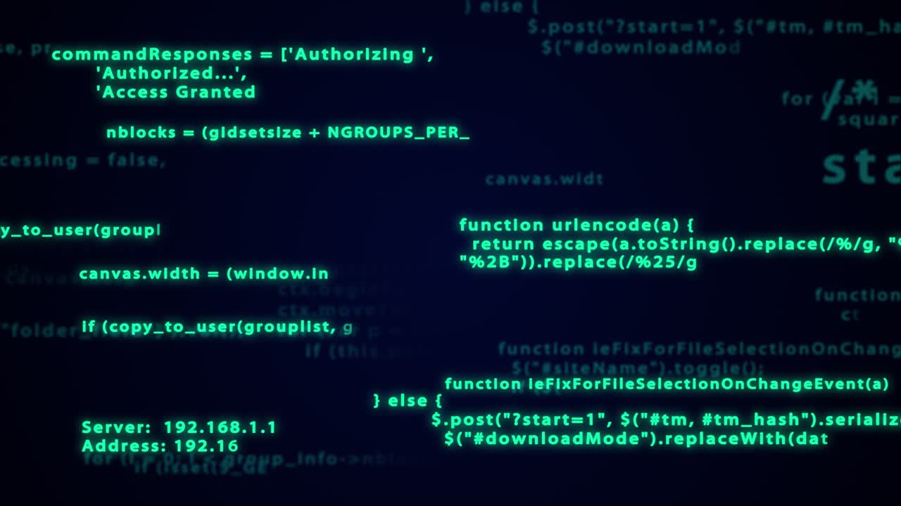 Blocks of program code in the virtual space.