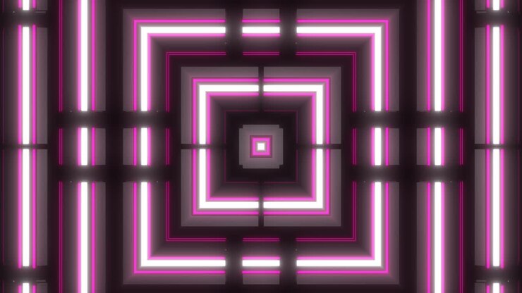 Abstract Neon Tunnel Visualizer