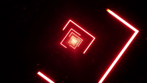 glowing red light stroke square tunnel vj loop