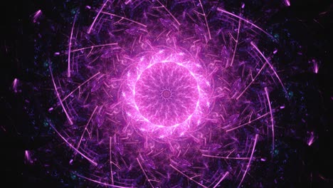 Abstract spiraling mandala folded flower pattern, deep spiritual journey - seamless looping nonstop 3d animation