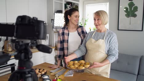 video of two women vlogger making social media together