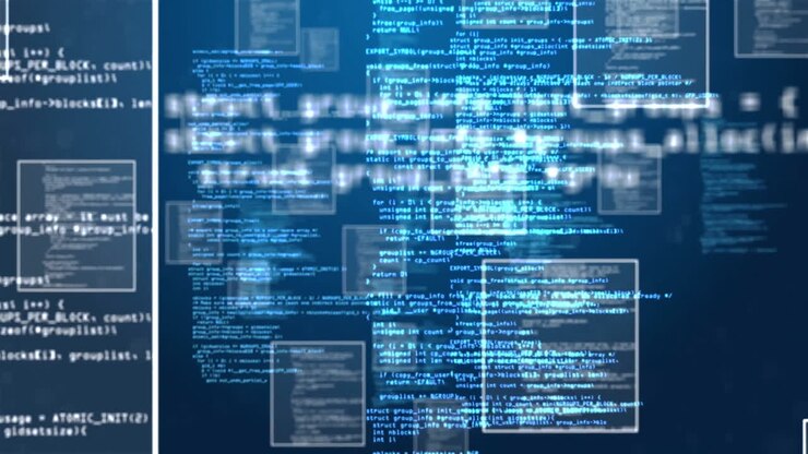 Animation of digital data processing over screens