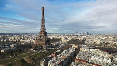 tour eiffel y el paisaje urbano de parís, francia