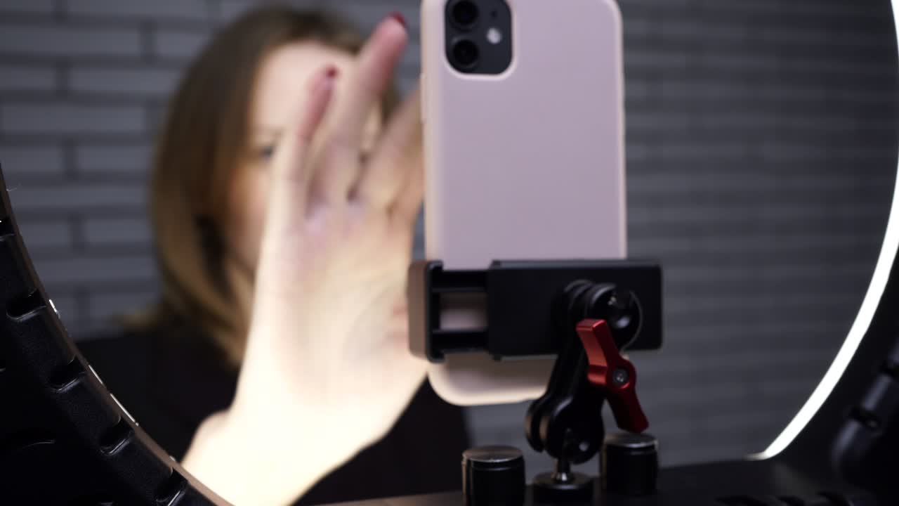 disparo de blogger mujer disparo historia para su blog