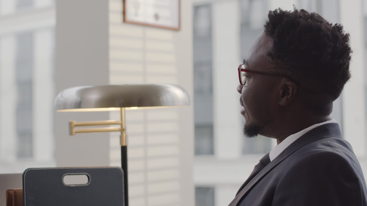 Man talking with someone in the office