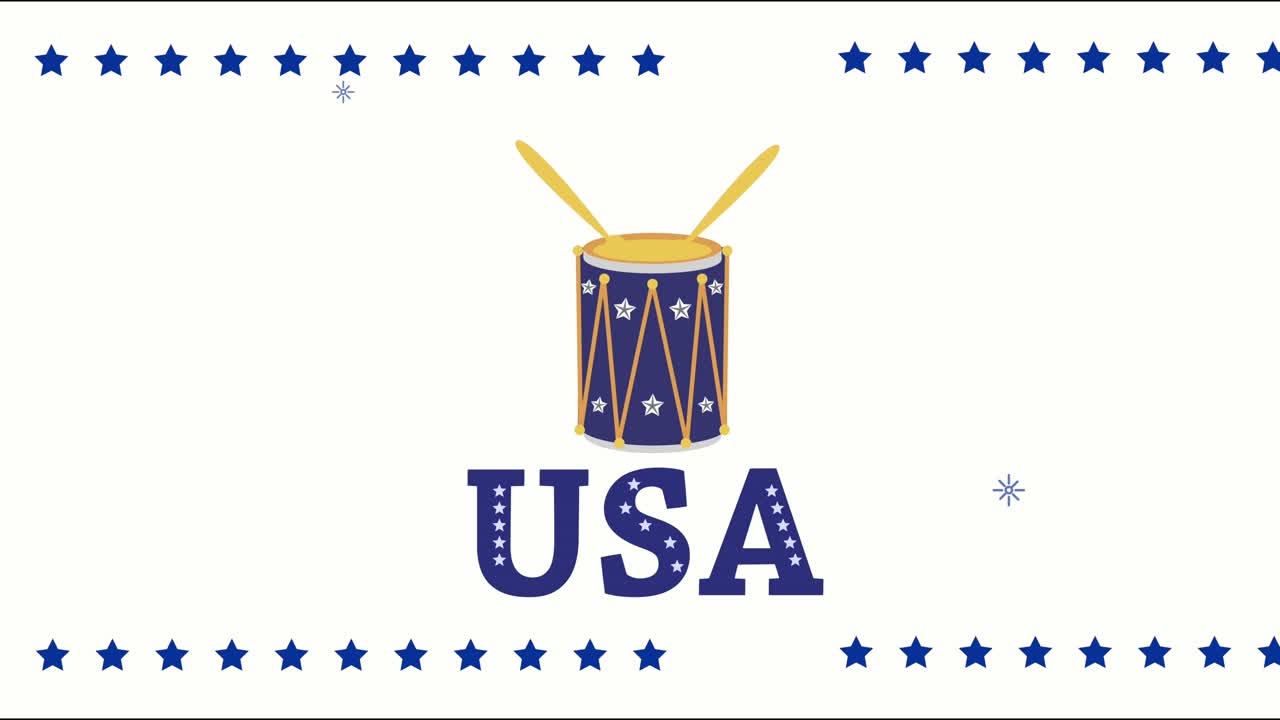 estados unidos de américa tambor y letras