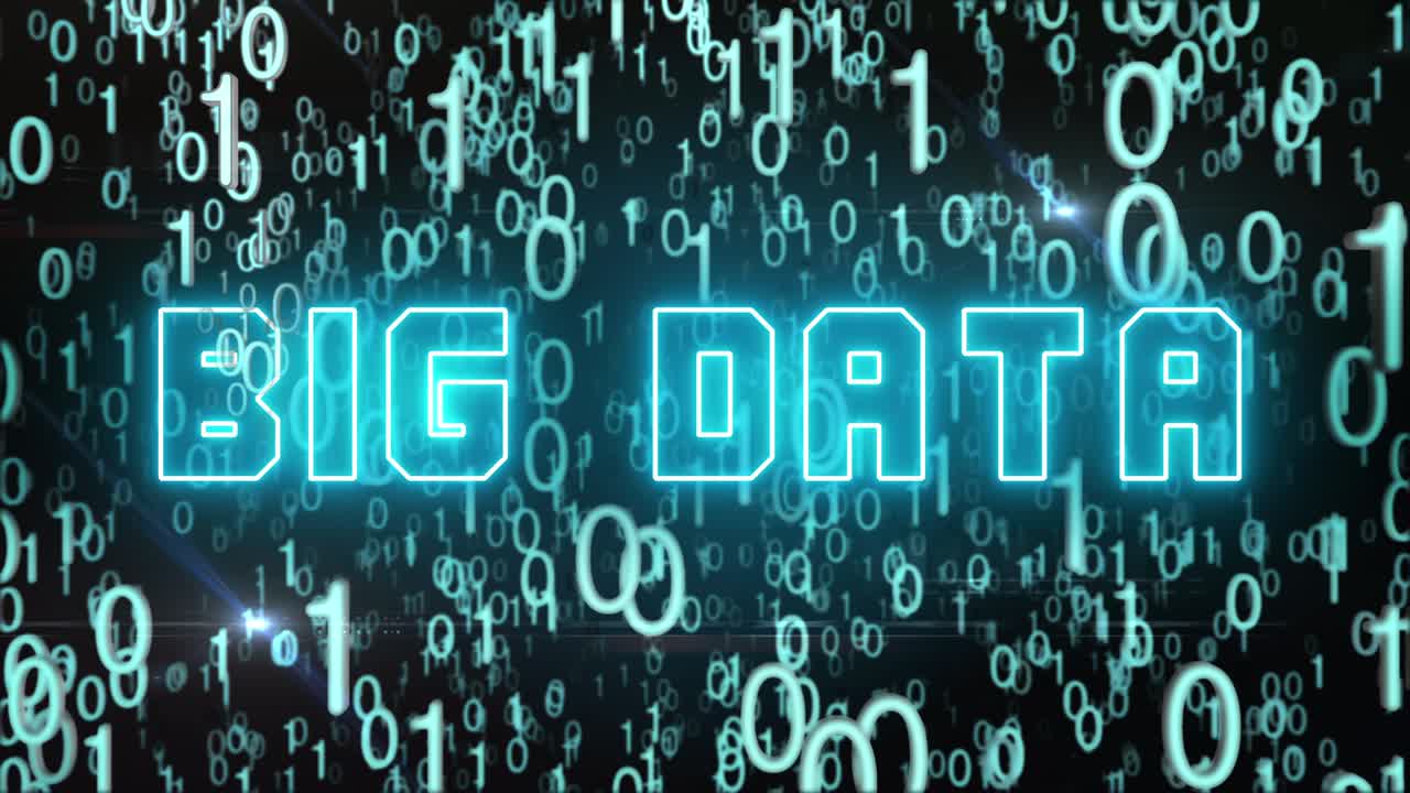 concepto de big data dorado con código digital