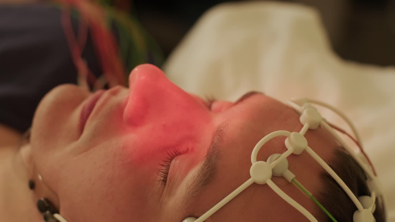 의료 센터에서 뇌 촬영을 사용하여 환자의 뇌 검사를 수행합니다.