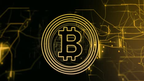 Animation-of-bitcoin-symbol-over-black-background