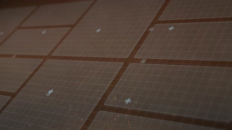 animación del procesamiento de datos sobre fuegos artificiales sobre fondo negro.