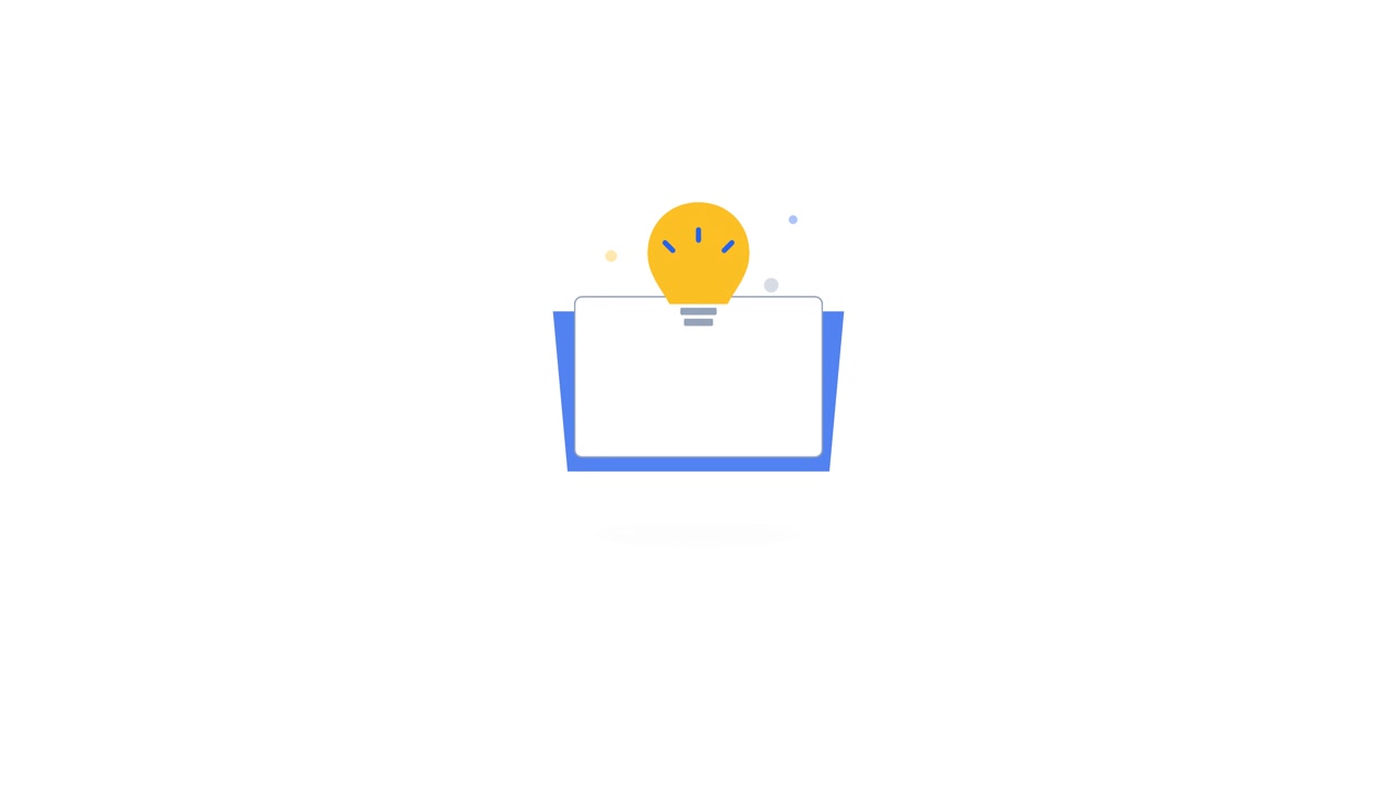 Animated Graphic of a Laptop with a Glowing Lightbulb Icon