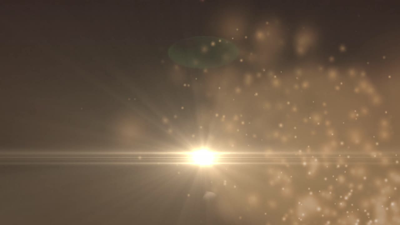 검은 바탕에 빨간색과 색 빛 점의 애니메이션