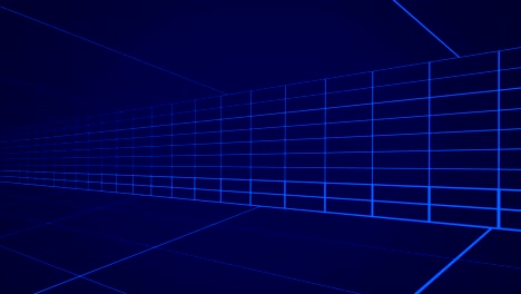 moving grid lines on blue background 4k