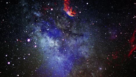 las nubes de nebulosas oscuras de 4k flotan en el universo lleno de estrellas