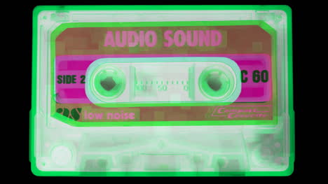 animación de casetes de audio