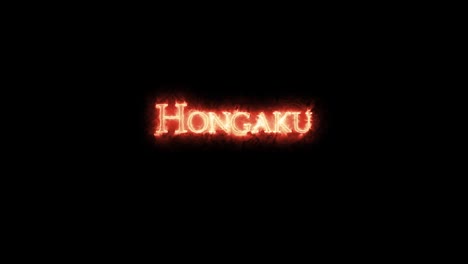 hongaku written with fire. loop