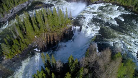 ristafallet waterfall in the western part of jamtland is listed as one of the most beautiful waterfalls in sweden.