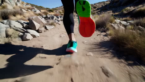 trail running on a mountain path