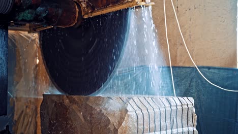 marble being cooled with water