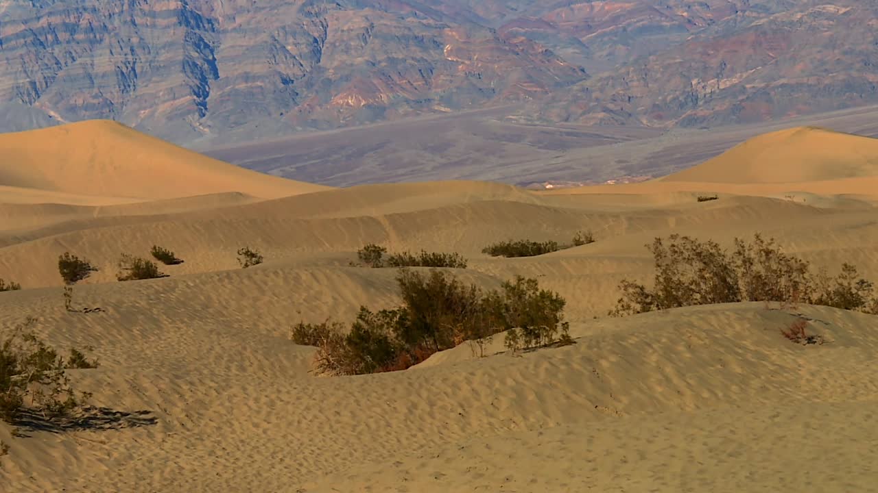 Dramatic Geological Formations Of Death Valley National Park In California, United States. Tilt-down Shot