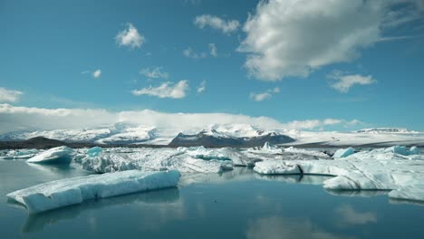 icebergs on a lake