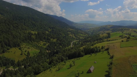 carpathian mountains in a beautiful summer day