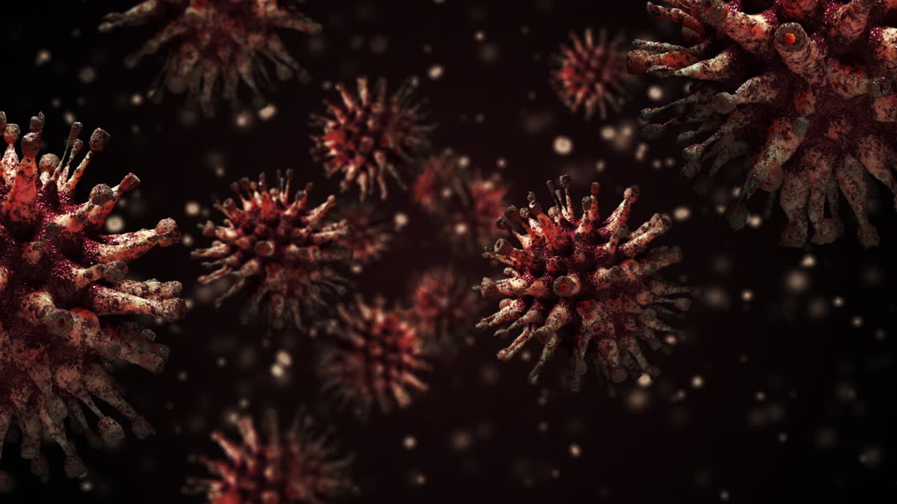 A space full of coronavirus bacteria COVID-19